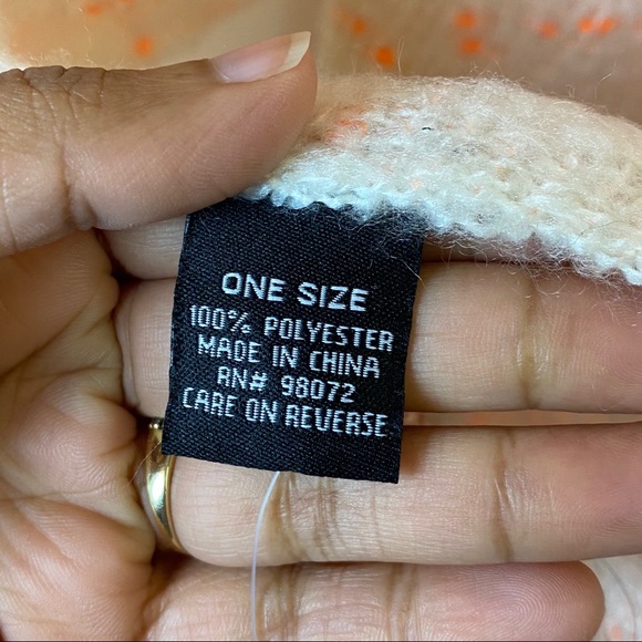 NWT DKNY Oversized Pop Neon Speckled Fringe Scarf - Picture 10 of 10